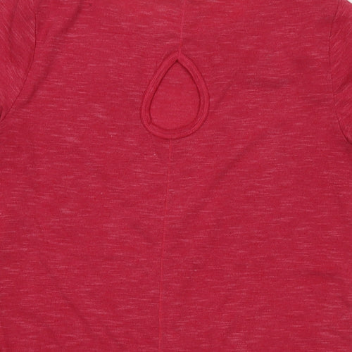 LA Gear Womens Red Polyester Basic T-Shirt Size 10 Round Neck