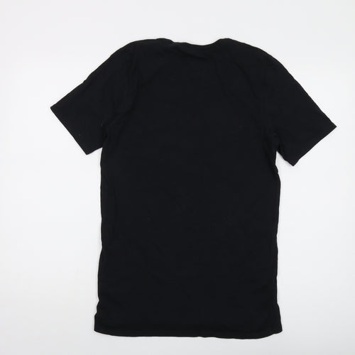 Nike Mens Black Cotton T-Shirt Size S Crew Neck