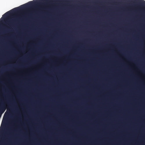 Gap Womens Blue Cotton Basic T-Shirt Size L Round Neck