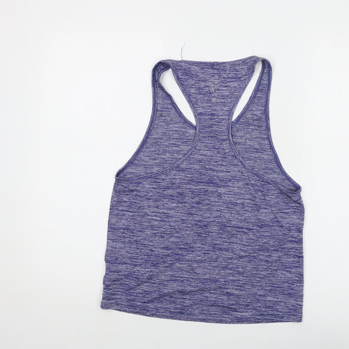 USA Pro Womens Blue Polyester Basic Tank Size 10 Round Neck Pullover