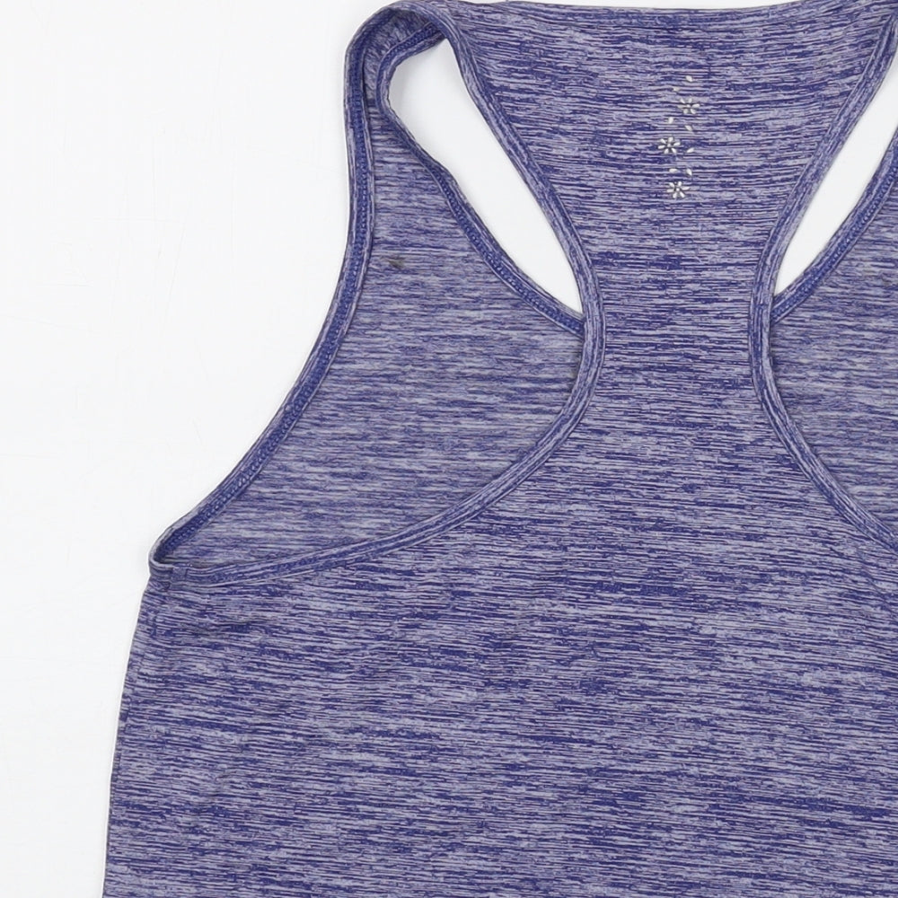 USA Pro Womens Blue Polyester Basic Tank Size 10 Round Neck Pullover