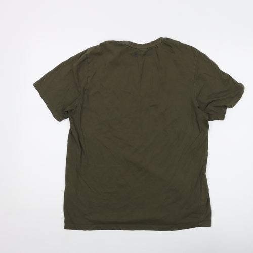 Montane Mens Green Cotton T-Shirt Size M Crew Neck