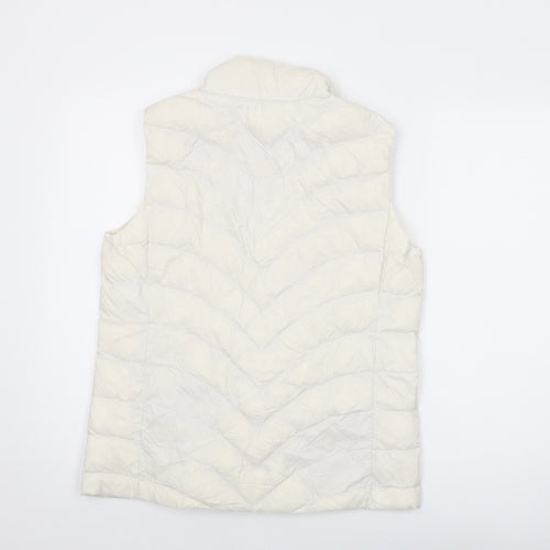 Marks and Spencer Womens Ivory Gilet Waistcoat Size 12 Zip