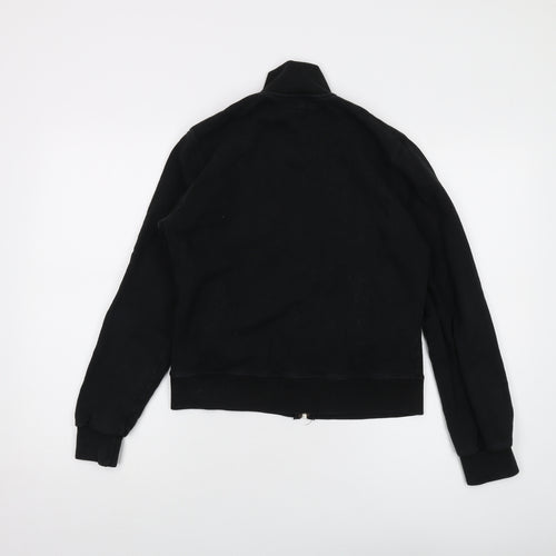 Oasis Womens Black Cotton Full Zip Sweatshirt Size 10 Zip