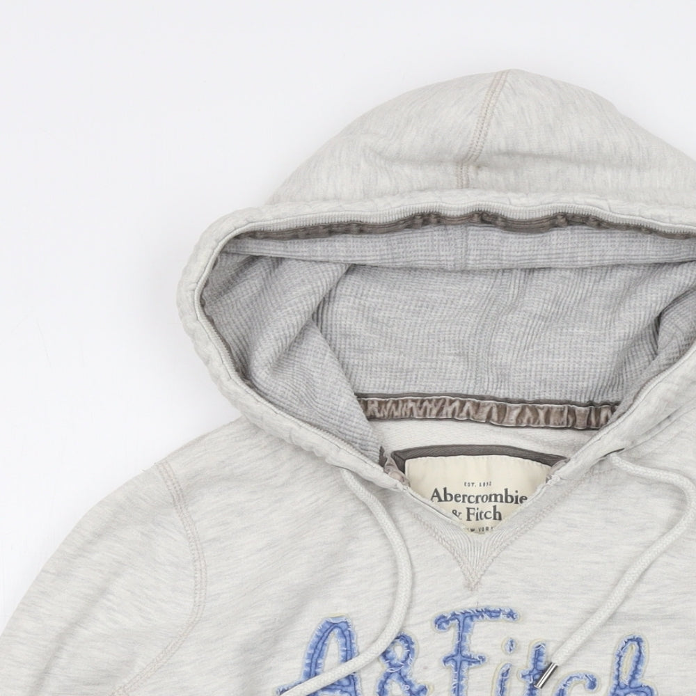 Hollister Womens Grey Cotton Pullover Hoodie Size M Pullover