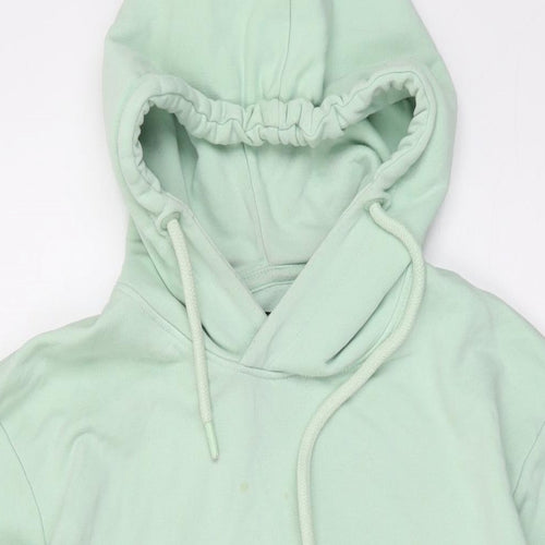 Indicode Mens Green Cotton Pullover Hoodie Size M