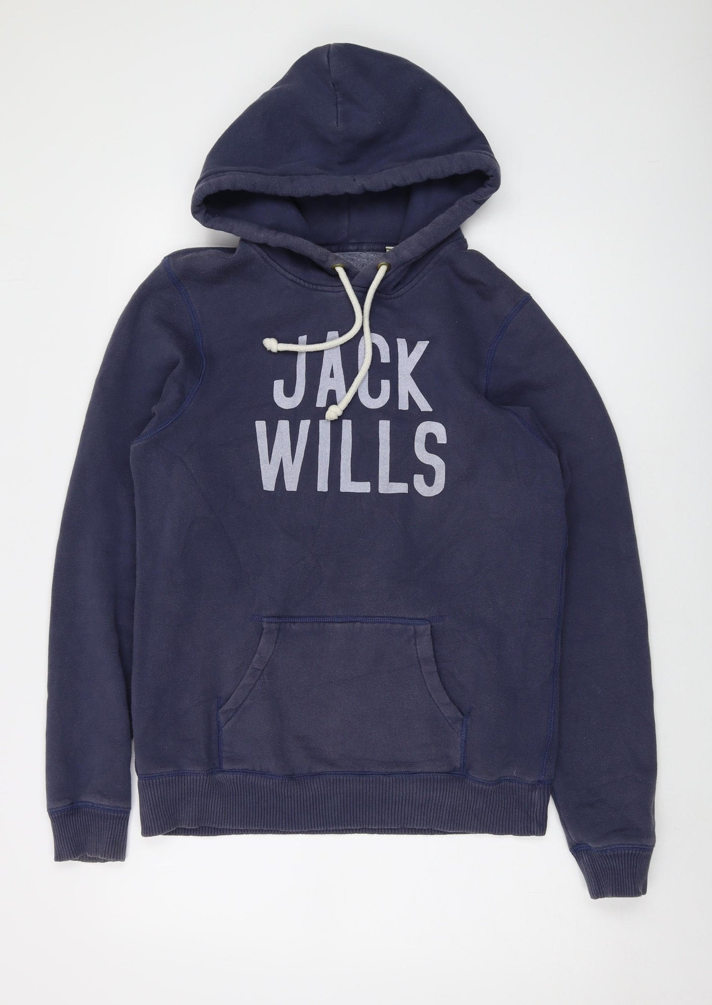 Jack Wills Womens Blue Cotton Pullover Hoodie Size 14 Pullover