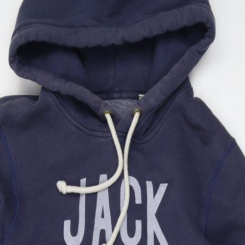 Jack Wills Womens Blue Cotton Pullover Hoodie Size 14 Pullover