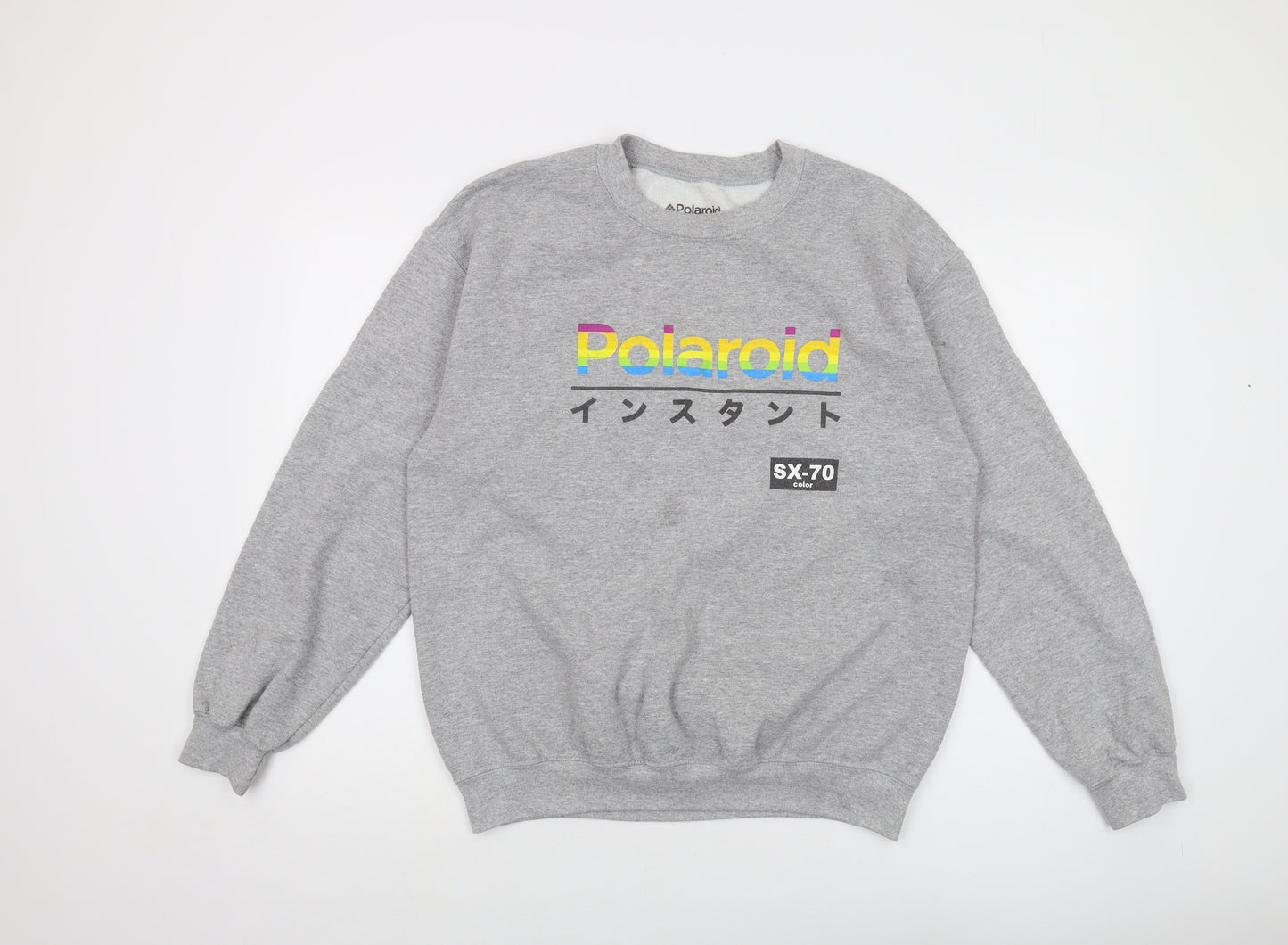 Polaroid Mens Grey Polyester Pullover Sweatshirt Size M - Logo