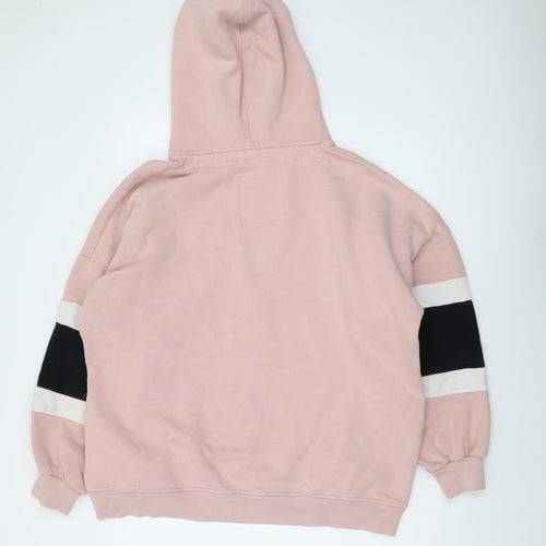 Superdry Womens Pink Cotton Pullover Hoodie Size S Pullover