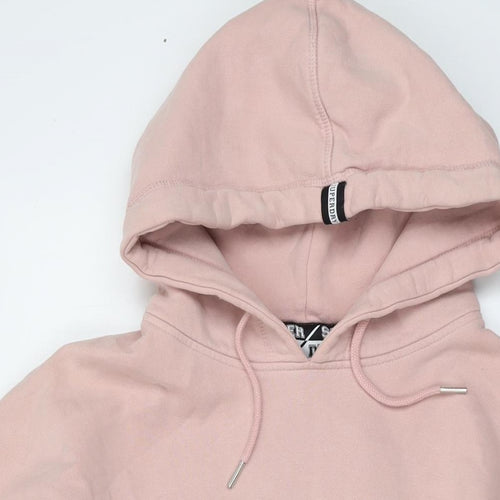 Superdry Womens Pink Cotton Pullover Hoodie Size S Pullover