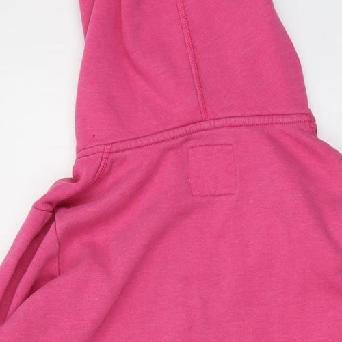 Superdry Womens Pink Cotton Pullover Hoodie Size L Pullover