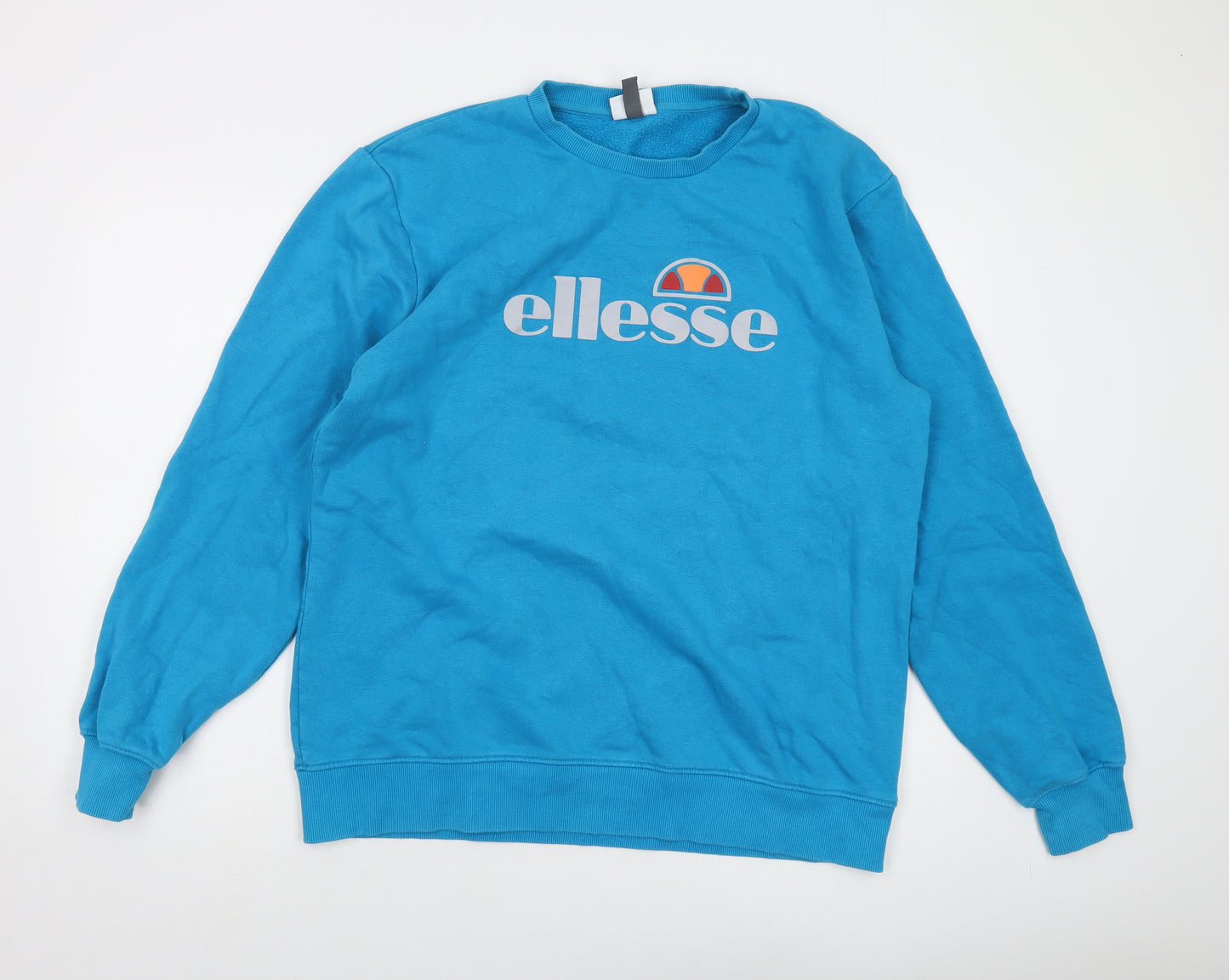 ellesse Mens Blue Cotton Pullover Sweatshirt Size L
