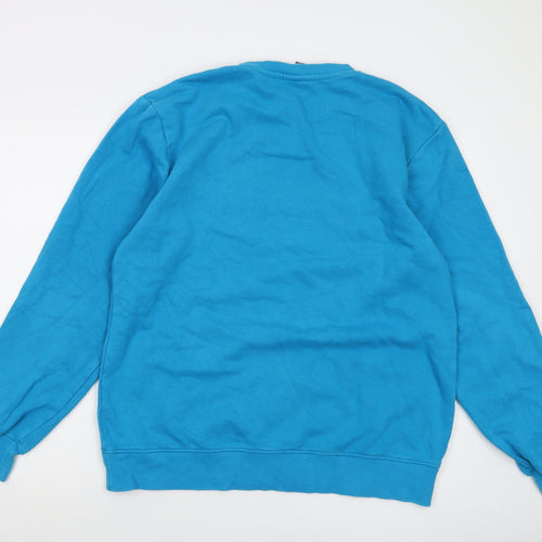 ellesse Mens Blue Cotton Pullover Sweatshirt Size L