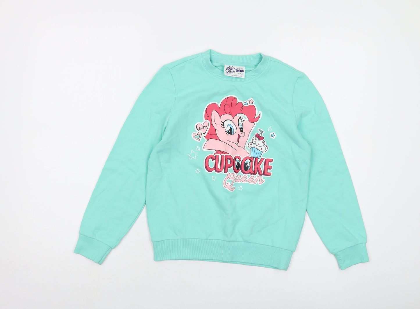 My Little Pony Girls Green Cotton Pullover Sweatshirt Size 10 Years Pullover