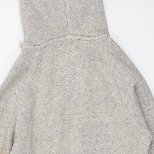 Jack Wills Womens Grey Cotton Full Zip Hoodie Size 6 Zip