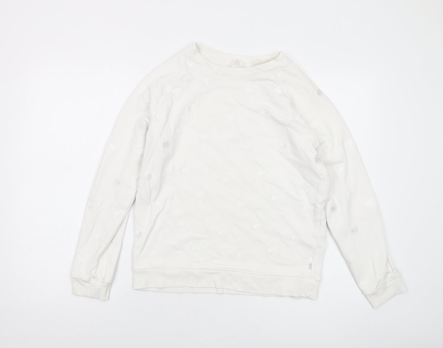 Levi's Womens White Geometric Cotton Pullover Sweatshirt Size XS Pullover