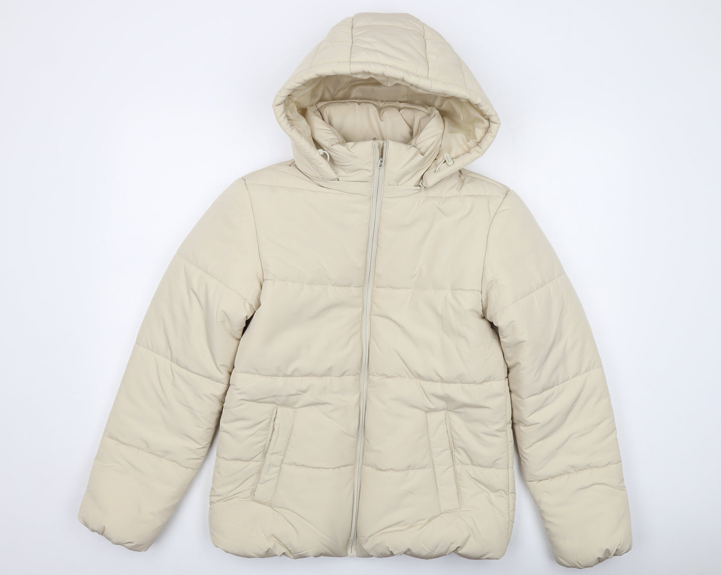 Marks and Spencer Womens Beige Parka Jacket Size 8 Zip