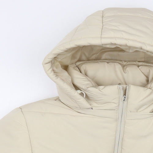 Marks and Spencer Womens Beige Parka Jacket Size 8 Zip