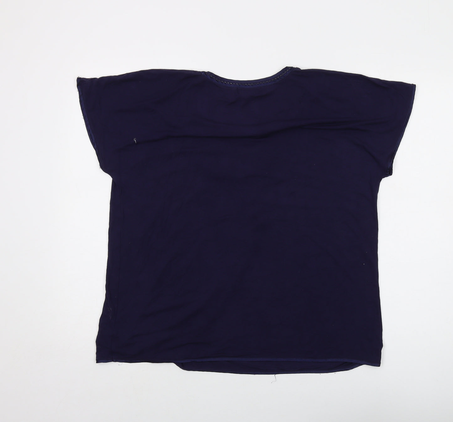 Carole Hochman Womens Blue Modal Basic T-Shirt Size XL Round Neck