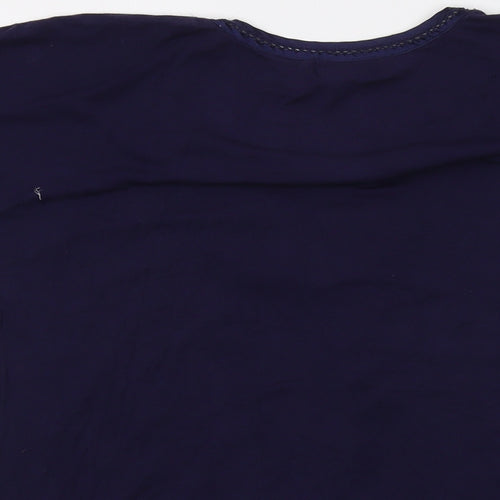 Carole Hochman Womens Blue Modal Basic T-Shirt Size XL Round Neck