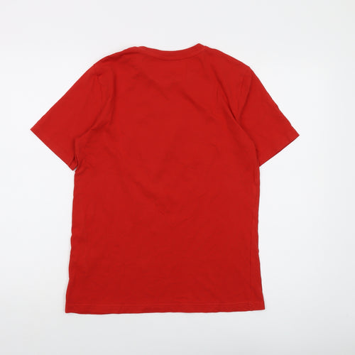 Dc Originals Womens Red Cotton Basic T-Shirt Size XL Crew Neck