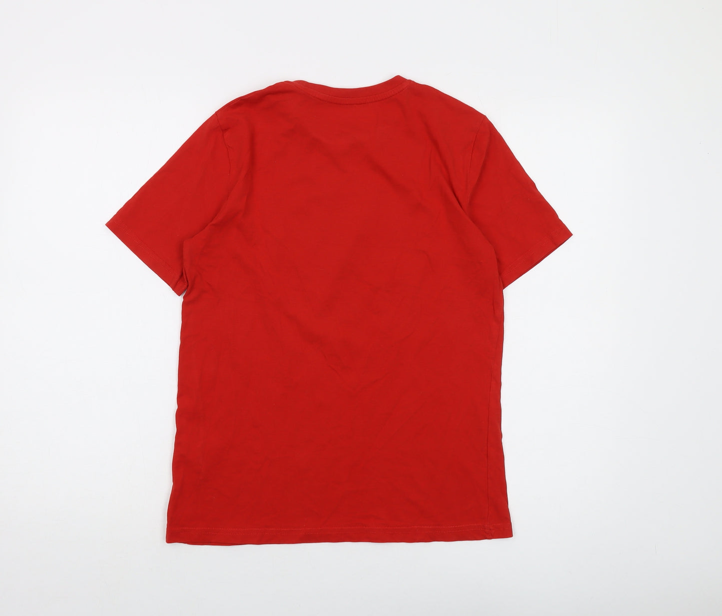 Dc Originals Womens Red Cotton Basic T-Shirt Size XL Crew Neck