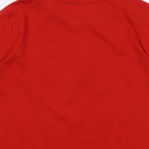 Dc Originals Womens Red Cotton Basic T-Shirt Size XL Crew Neck