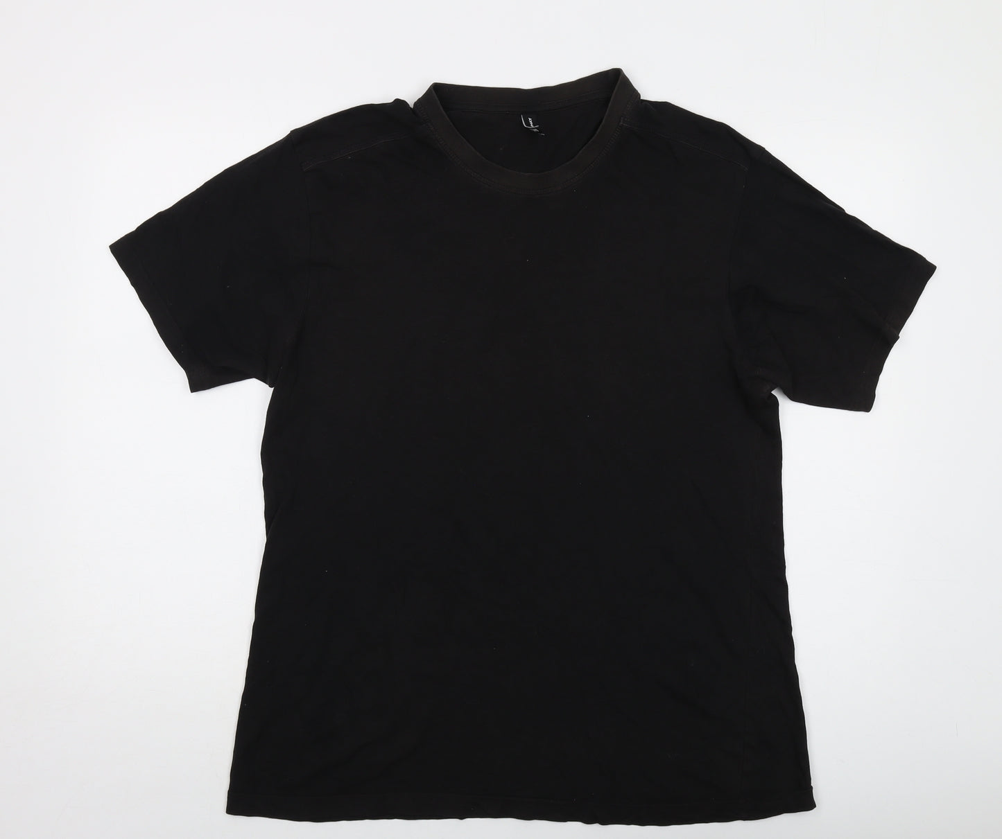 Donnay Mens Black Cotton T-Shirt Size XL Crew Neck