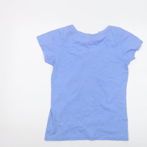 Peter Storm Womens Blue Cotton Basic T-Shirt Size 8 Round Neck