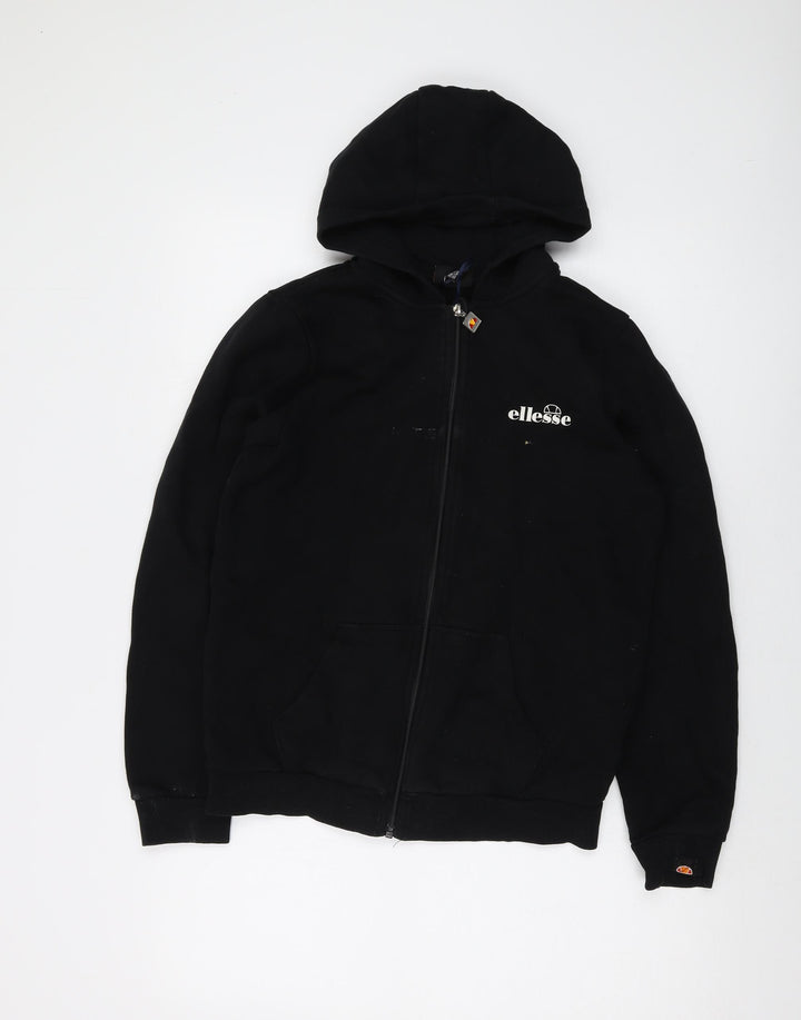 ellesse Boys Black Cotton Full Zip Hoodie Size 13-14 Years Zip