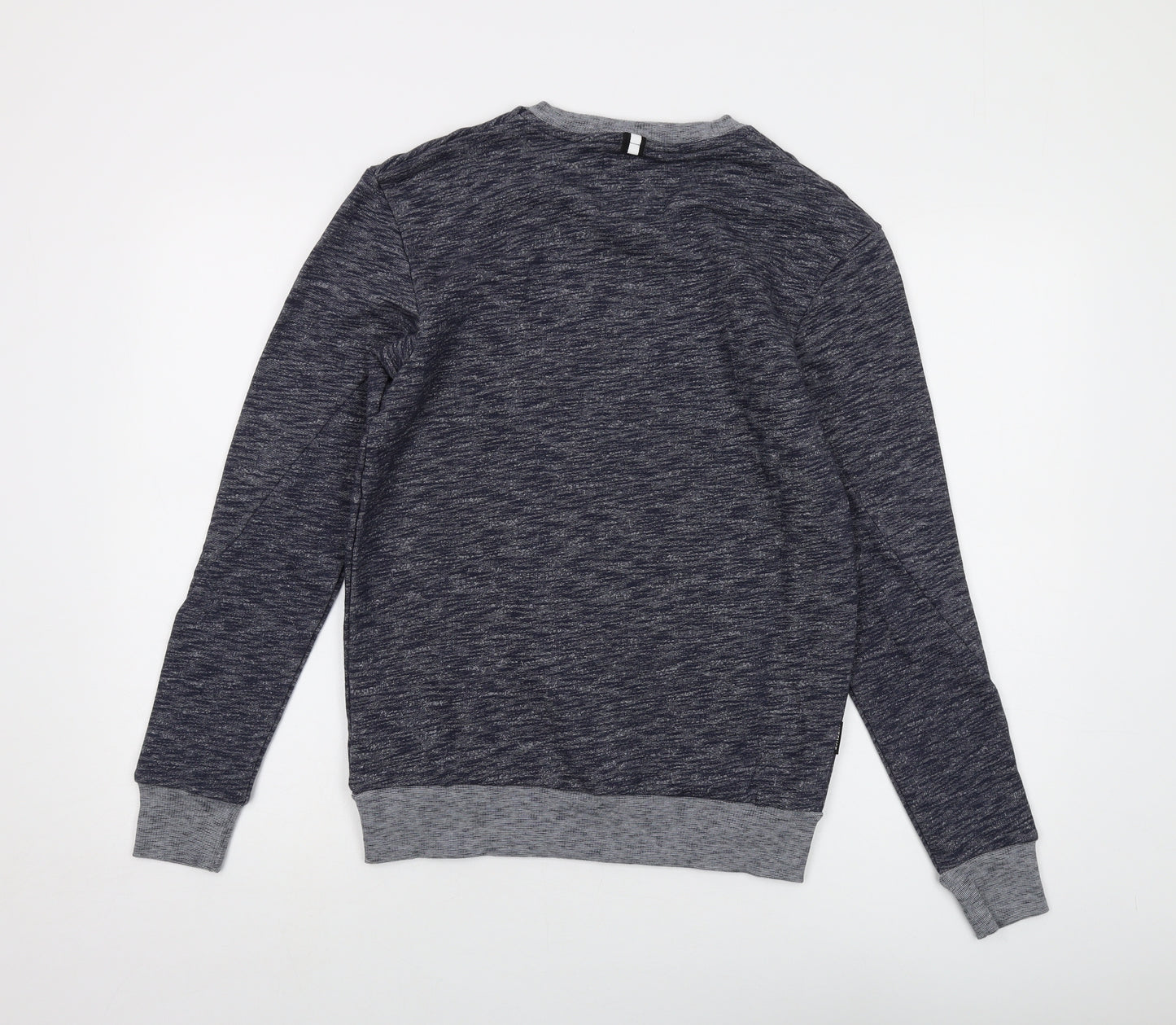Intense Mens Blue Cotton Pullover Sweatshirt Size S