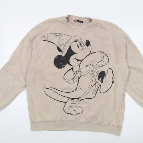 Disney Womens Pink Cotton Pullover Sweatshirt Size S Pullover - Mickey Mouse