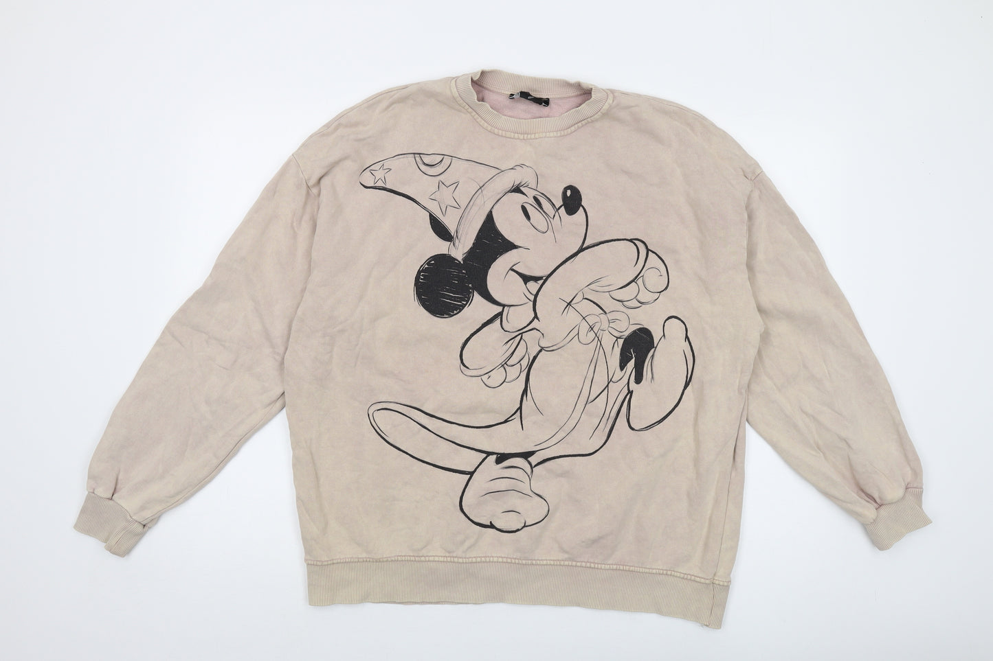 Disney Womens Pink Cotton Pullover Sweatshirt Size S Pullover - Mickey Mouse