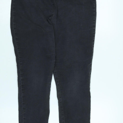 Marks and Spencer Womens Grey Cotton Blend Jegging Jeans Size 16 L26 in Regular