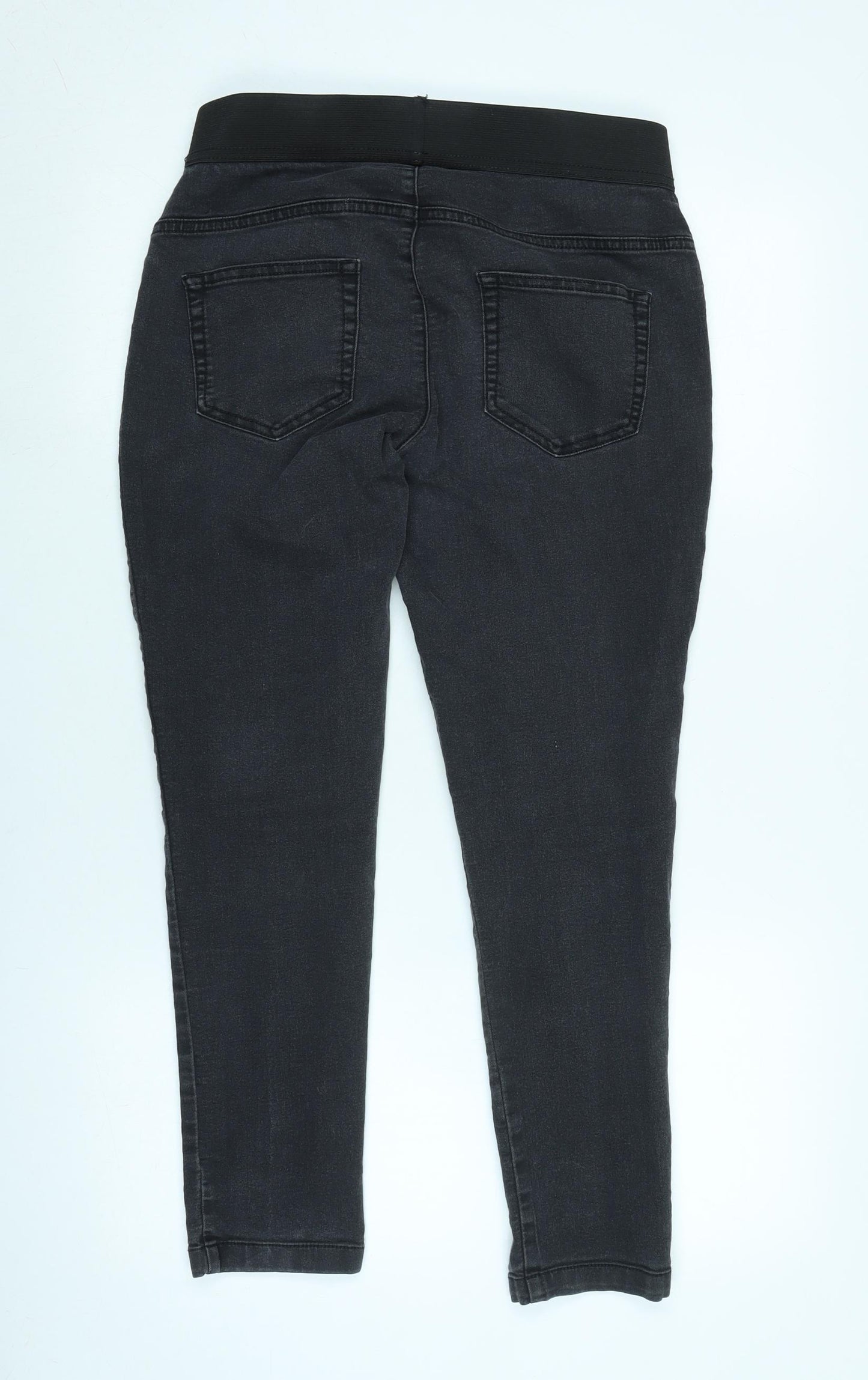 Marks and Spencer Womens Grey Cotton Blend Jegging Jeans Size 16 L26 in Regular