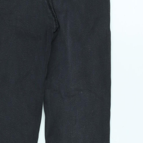 Dorothy Perkins Womens Grey Cotton Blend Tapered Jeans Size 4 L26.5 in Regular Zip