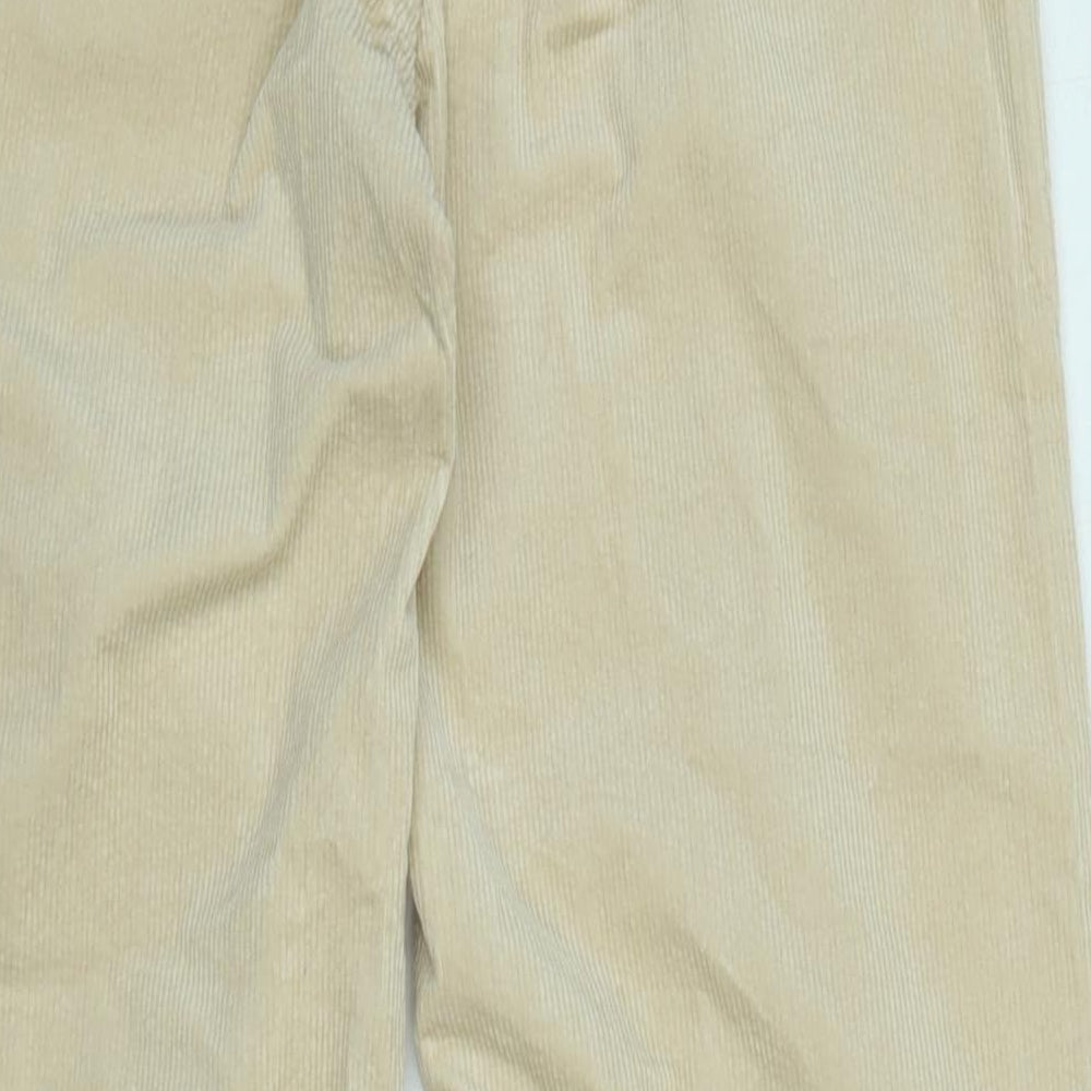 Divided Womens Beige Cotton Blend Trousers Size 6 L31 in Regular Zip