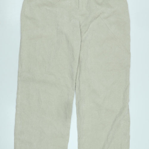 Divided Womens Beige Cotton Blend Trousers Size M L28 in Regular Zip