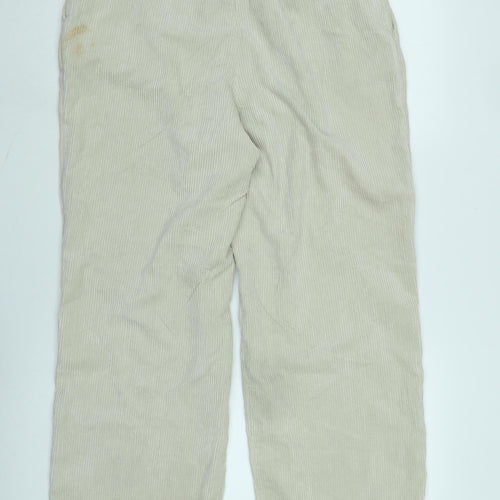 Divided Womens Beige Cotton Blend Trousers Size M L28 in Regular Zip