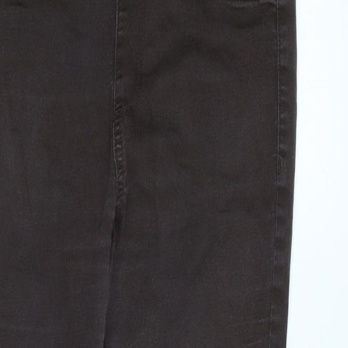 Marks and Spencer Womens Brown Cotton Blend Jegging Jeans Size 14 L25 in Regular