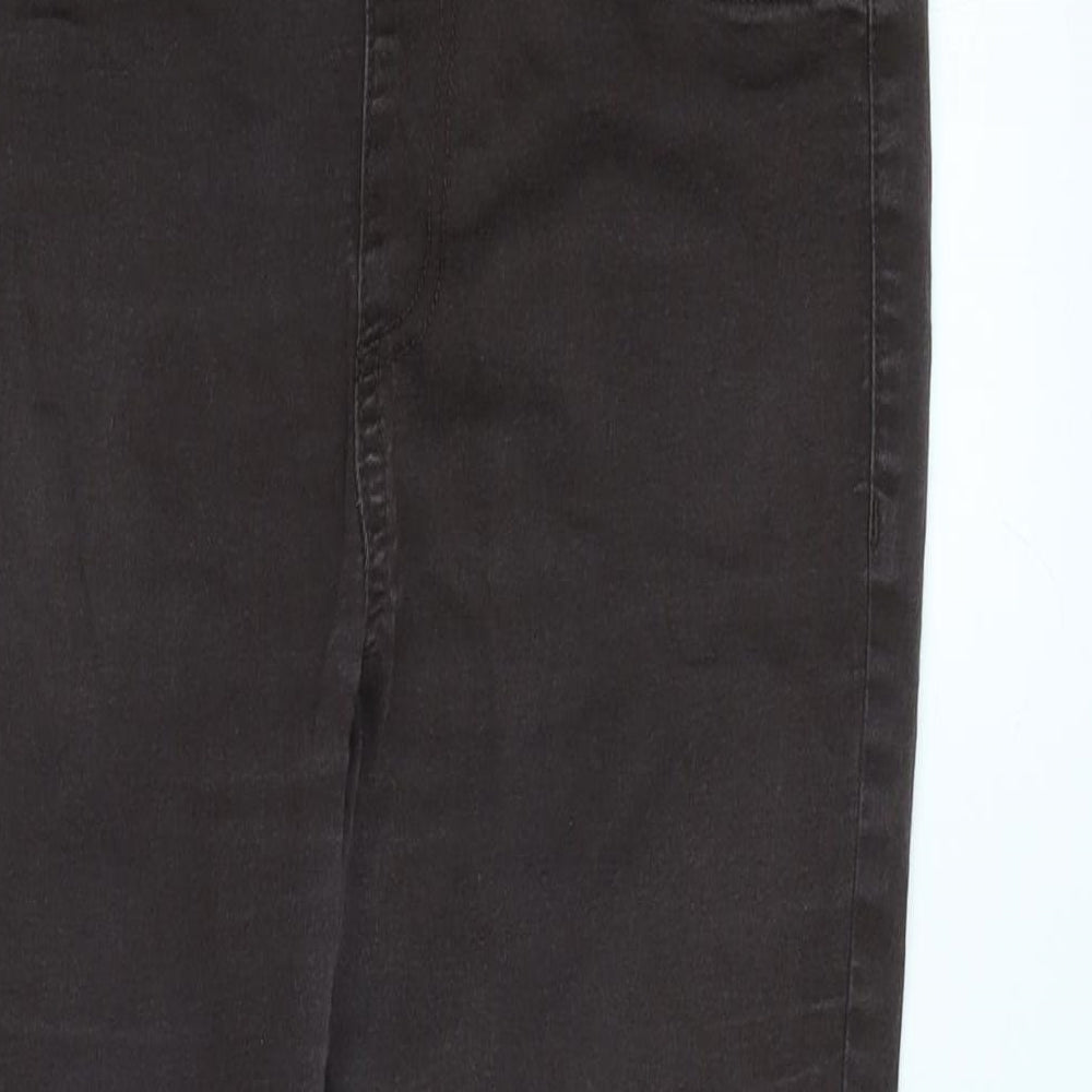 Marks and Spencer Womens Brown Cotton Blend Jegging Jeans Size 14 L25 in Regular