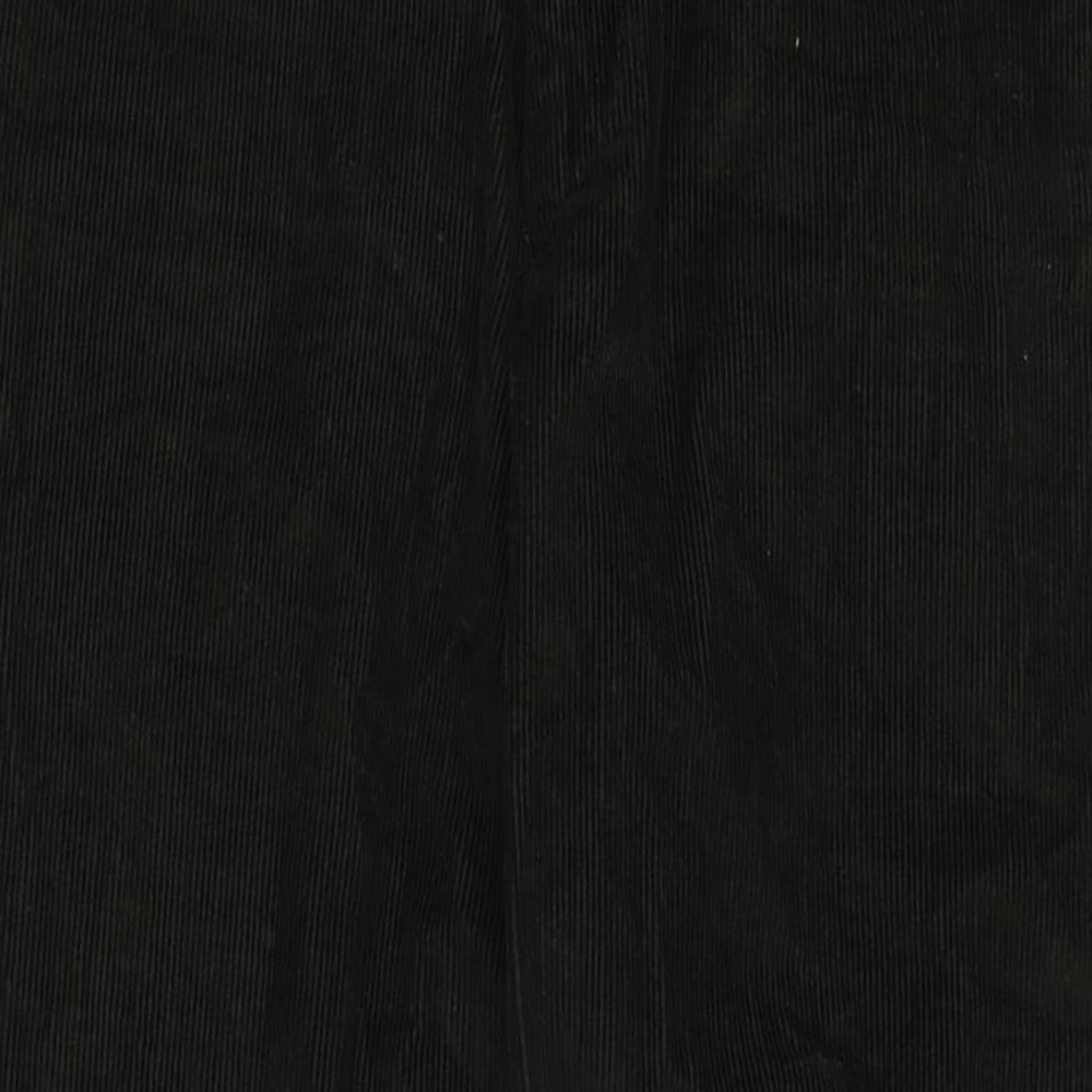 Marks and Spencer Mens Brown Cotton Blend Trousers Size 36 in L32 in Regular Zip