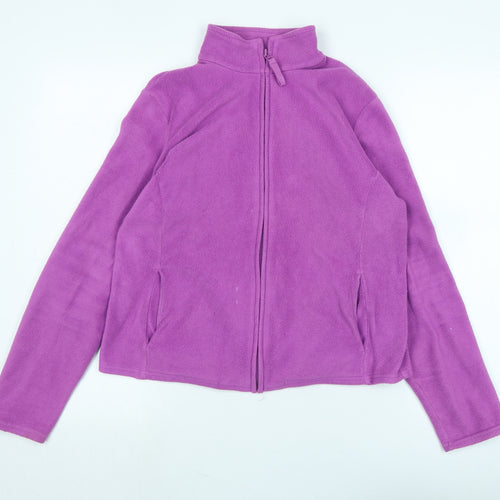 Marks and Spencer Womens Purple Jacket Size 14 Zip