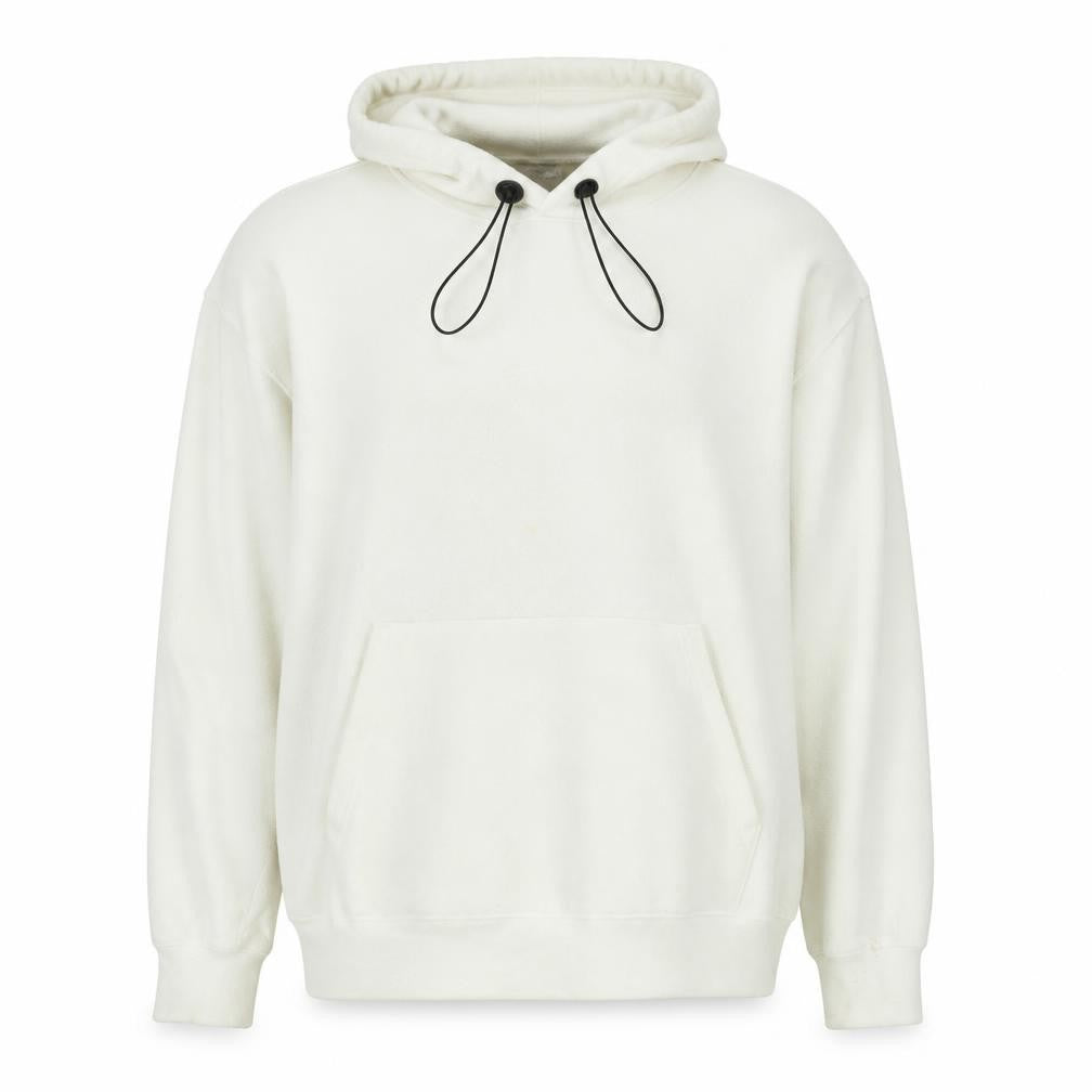 Front view of Topman men’s ivory polyester pullover sweatshirt, size XL