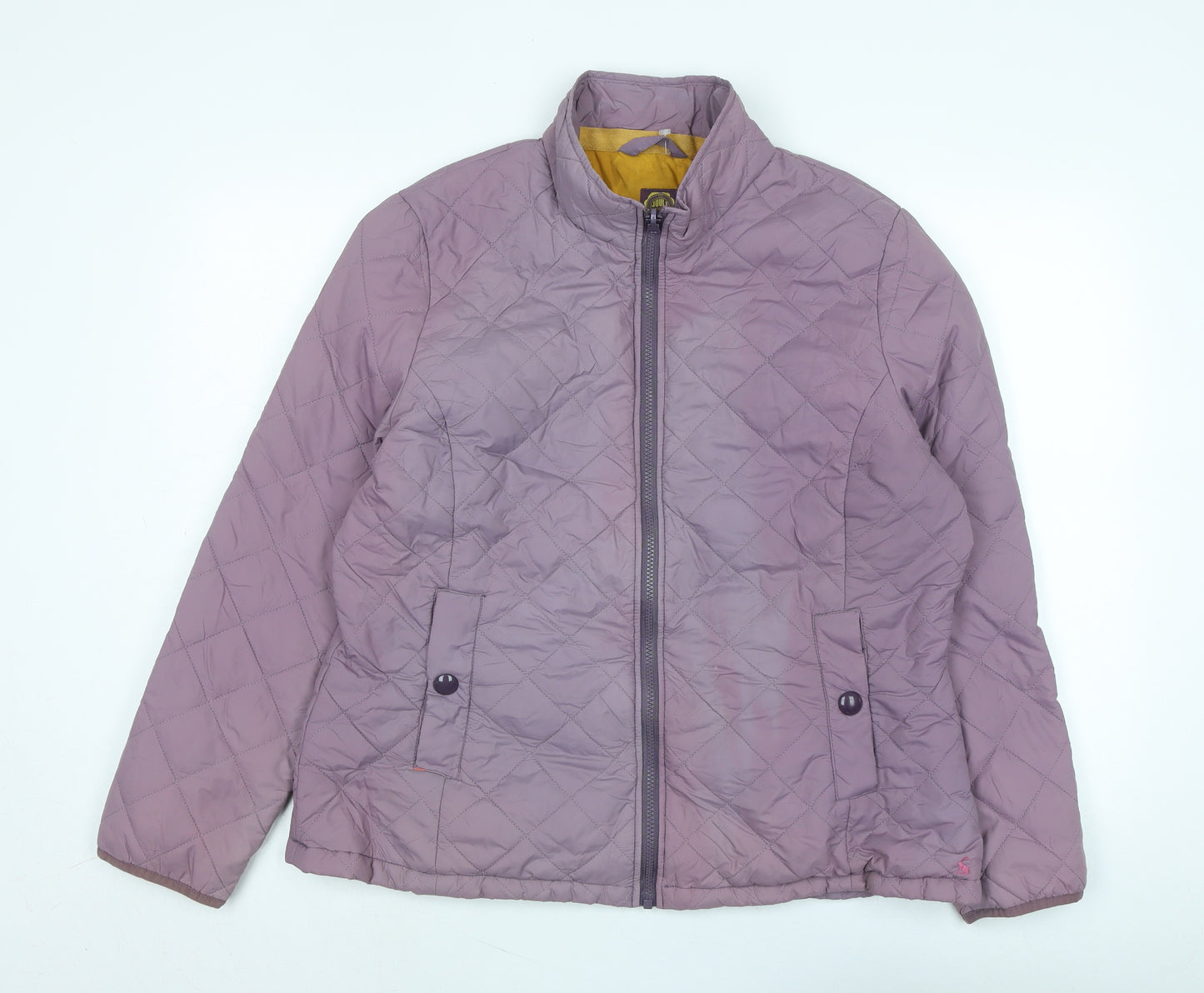 Joules Womens Purple Quilted Jacket Size 18 Zip