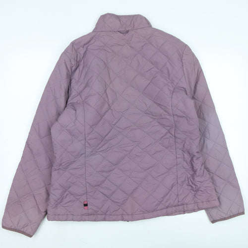 Joules Womens Purple Quilted Jacket Size 18 Zip