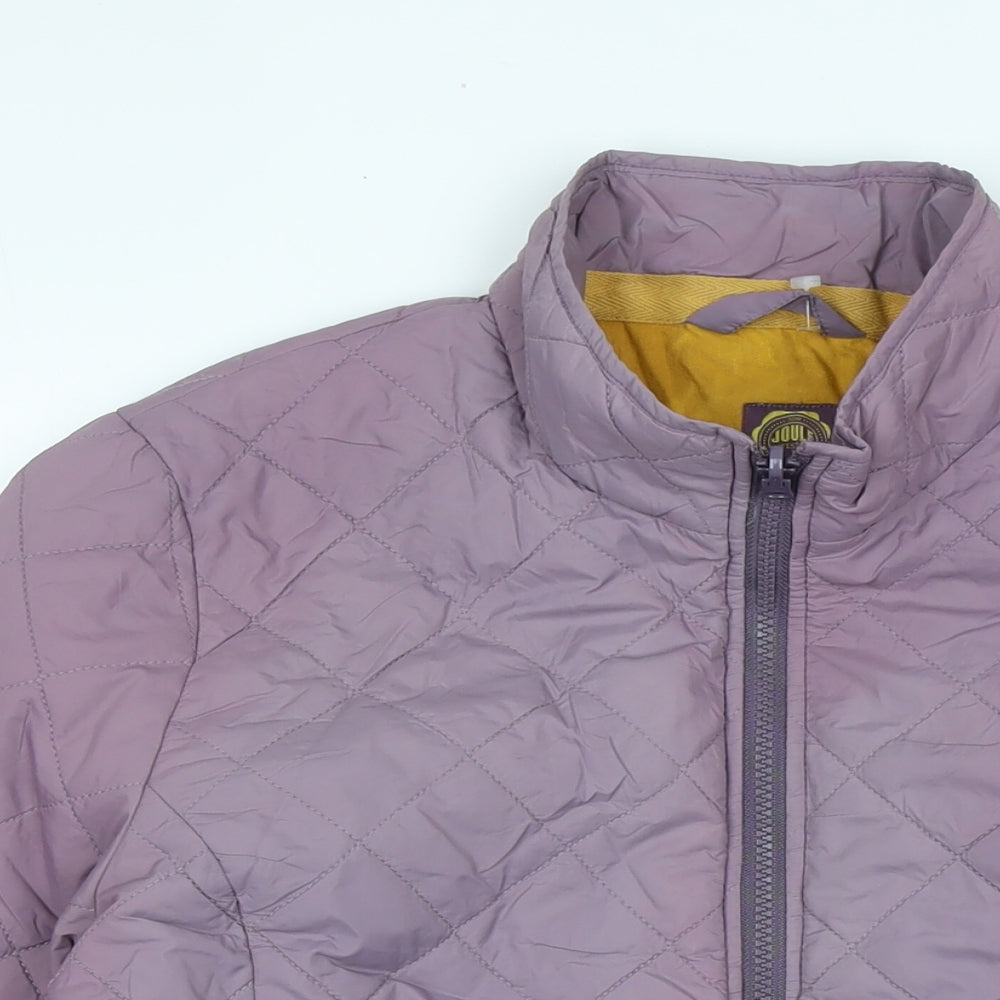 Joules Womens Purple Quilted Jacket Size 18 Zip