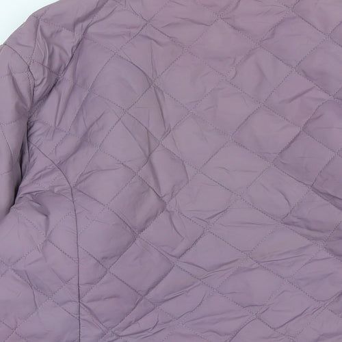 Joules Womens Purple Quilted Jacket Size 18 Zip