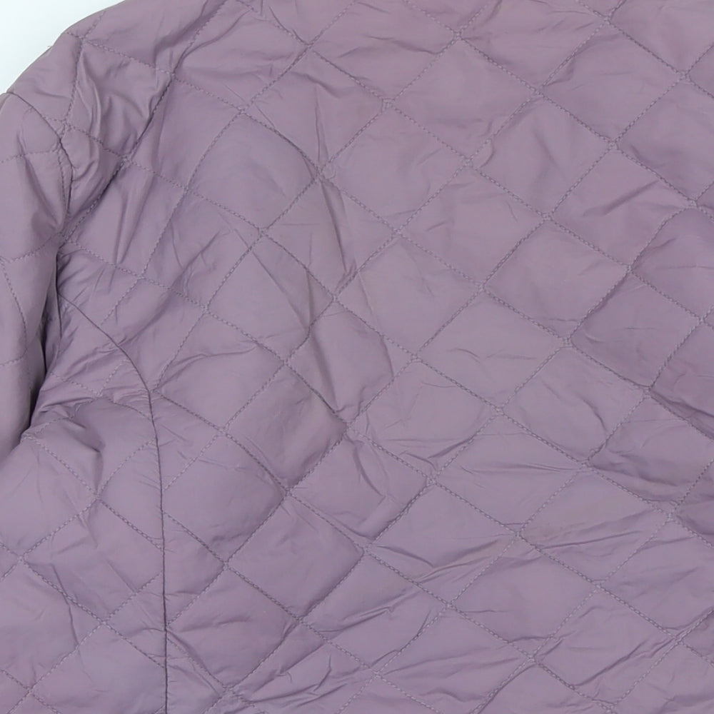 Joules Womens Purple Quilted Jacket Size 18 Zip